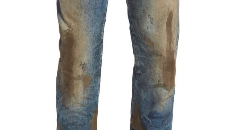 Imagine you work by paying $425 for artificially mud-stained jeans - Boing  Boing