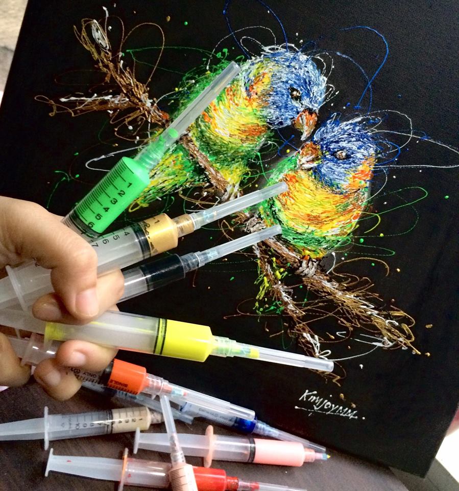 Filipino Nurse Combines Her Profession and Her Passion for Art by Painting with Syringes
