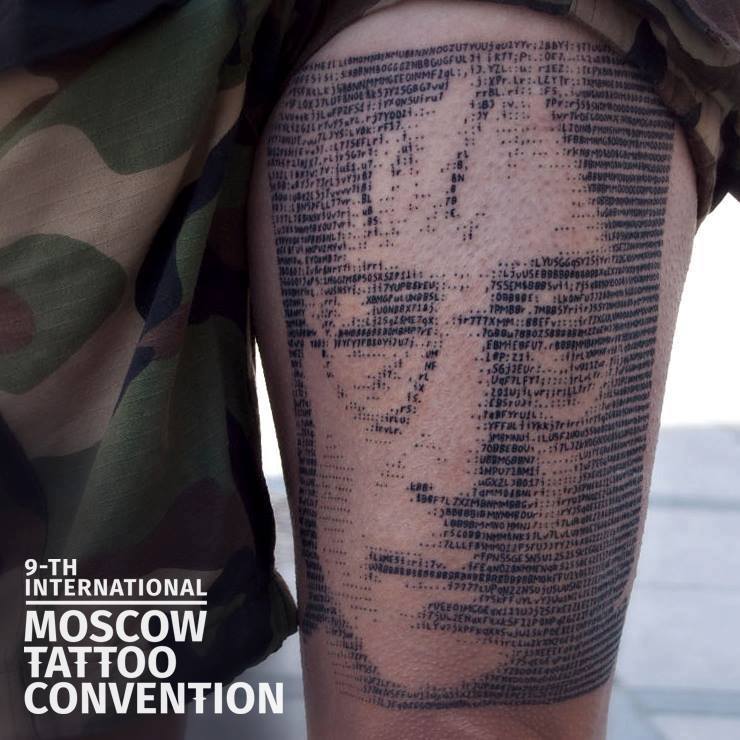 Tattoo Artist Creates Stunning Portraits Entirely Out of ASCII Code
