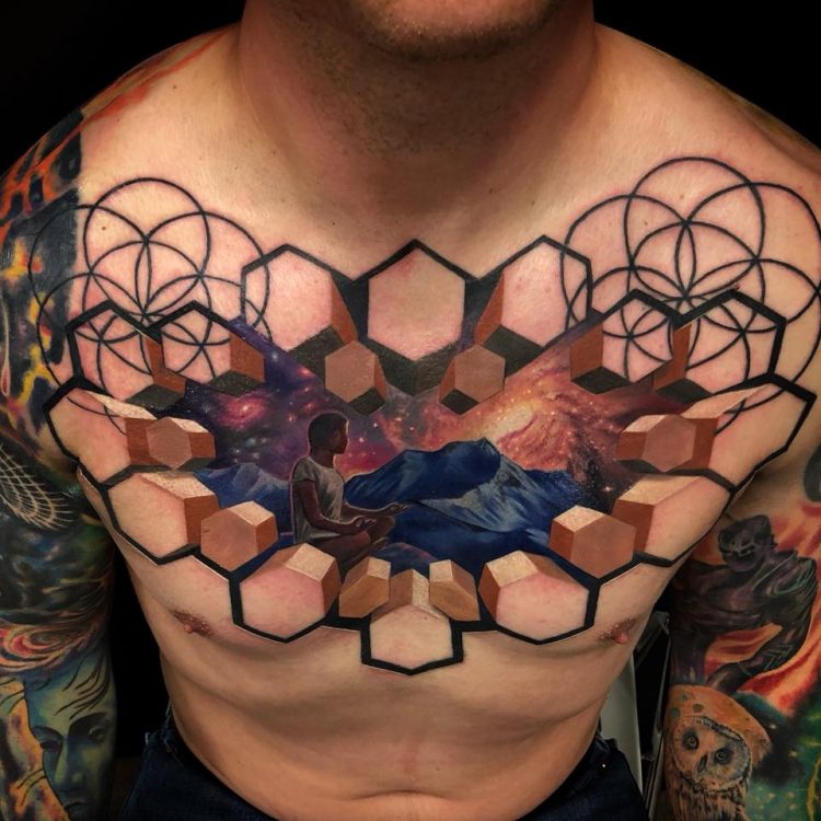 25 Optical Illusion Tattoos That Will Melt Your Brain