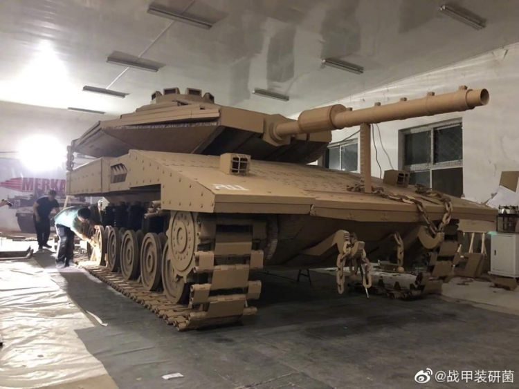 Cardboard Modelling Experts Build Life Size Replica Of Israeli Battle Tank