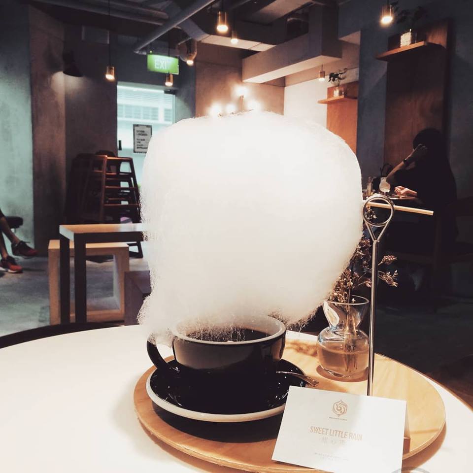 This Giant Cup Of Coffee Comes With a Cotton Candy Cloud That Rains Sugar