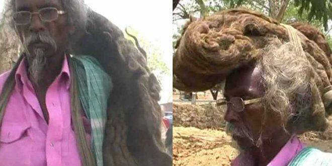 Indian Man Hasn't Cut or Washed His Hair in 40 Years