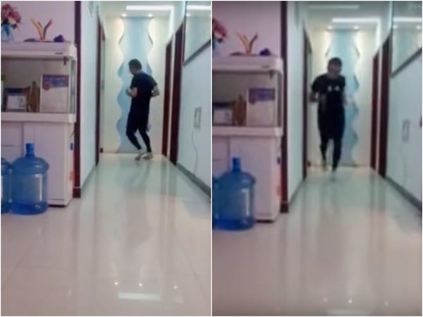 Passion- Man joggs 50 kilometers inside his apartment! 1 apartment runner