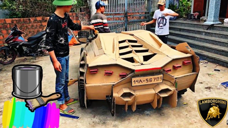 Vietnamese motorists create roadworthy cars and motorcycles out of cardboard