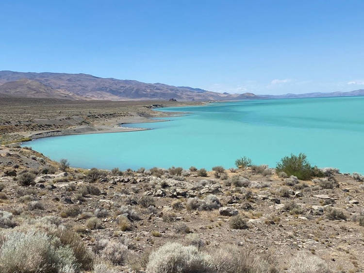 Natural Phenomenon Causes Remote Nevada Lake to Turn Turquoise