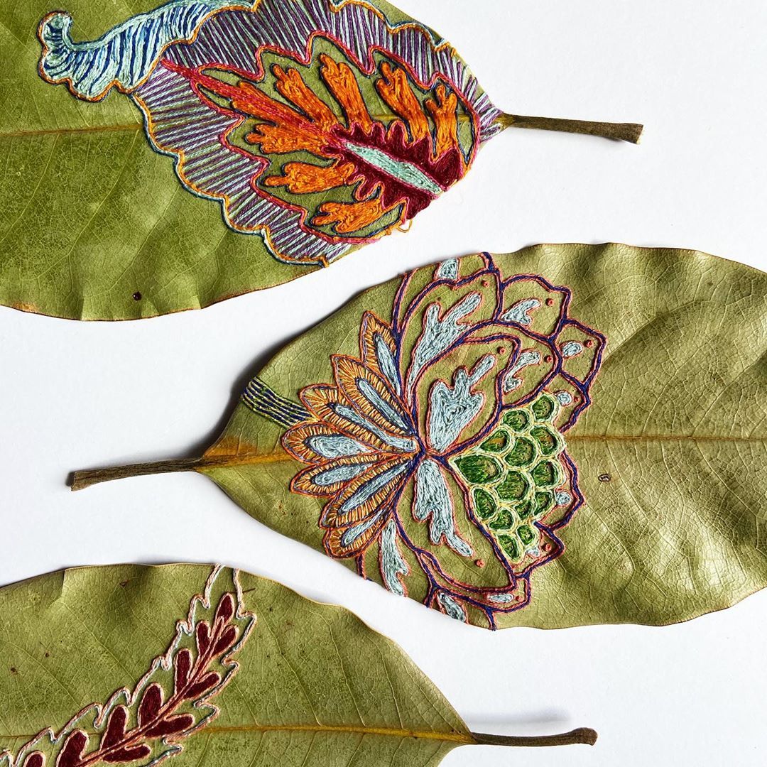 Leaf embroidery hotsell