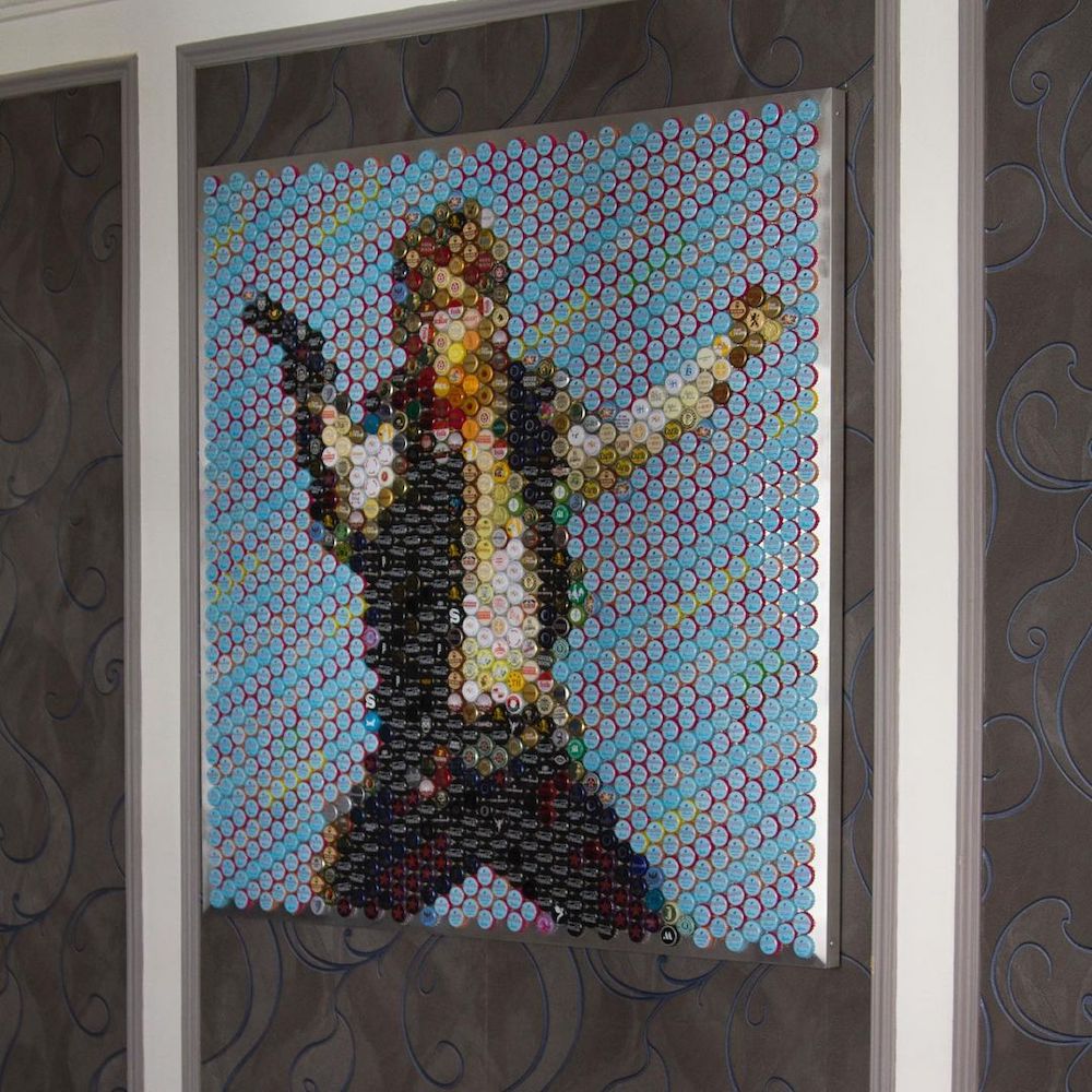 BeerLoving Artist Creates Beautiful Beer Bottle Cap Mosaics