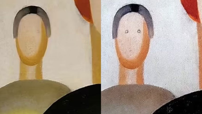 Охранник нарисовал глаза