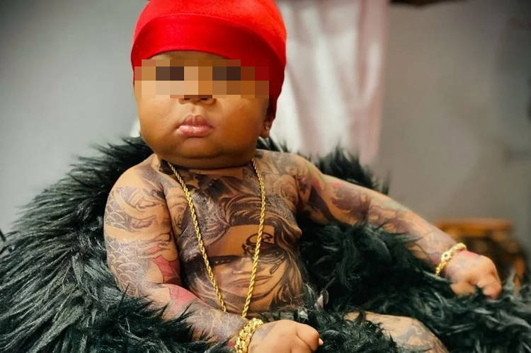Mom Draws Criticism for Giving One-Year-Old Son Realistic Temporary Tattoos Mom Draws Criticism for Giving One-Year-Old Son Realistic Temporary Tattoos