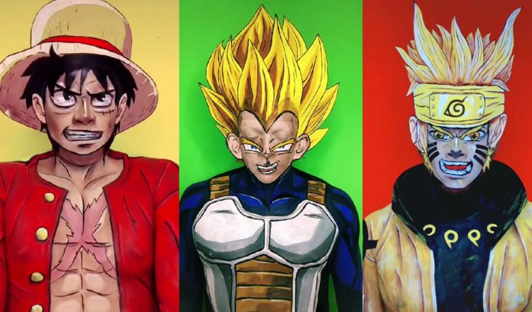 Talented Makeup Artist Turns Into Popular Anime Characters Using Body Paint