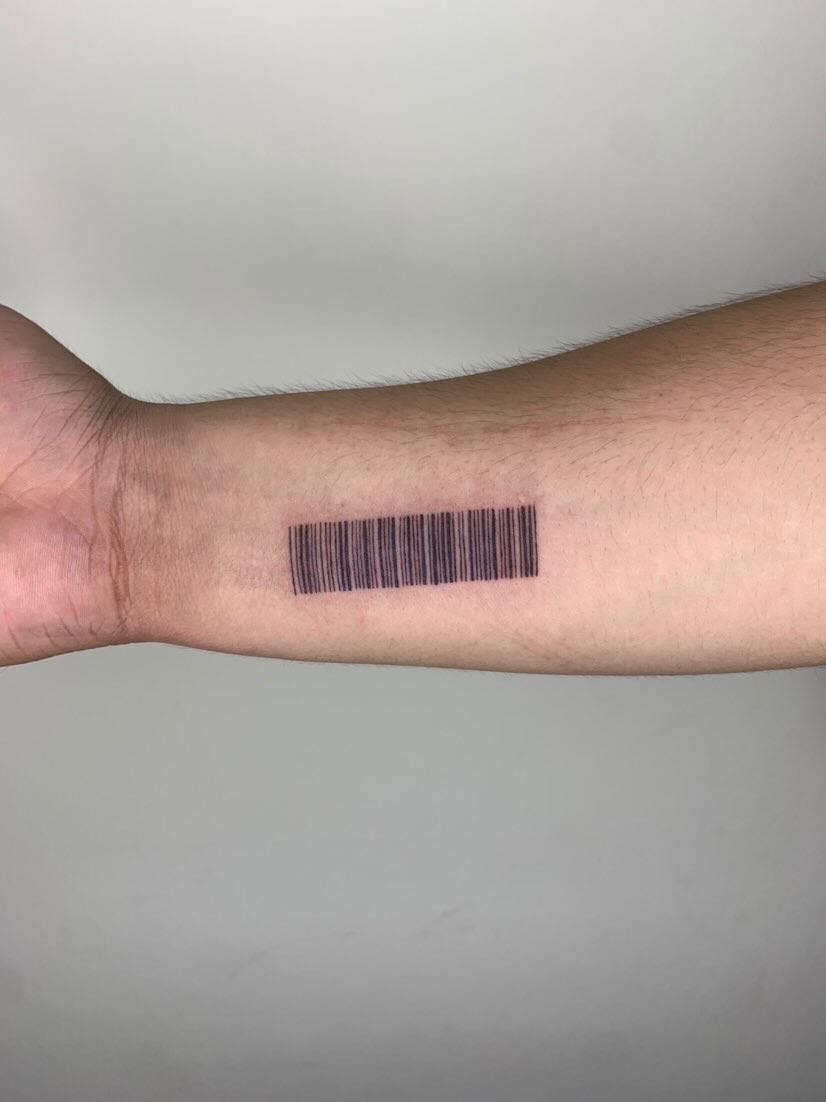 Pink - Bar Code Tattoo – Tattoo for a week