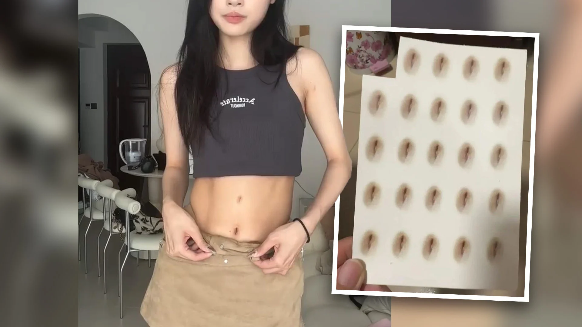 Women are wearing fake belly buttons to conceal their true height in new  TikTok trend - Dexerto