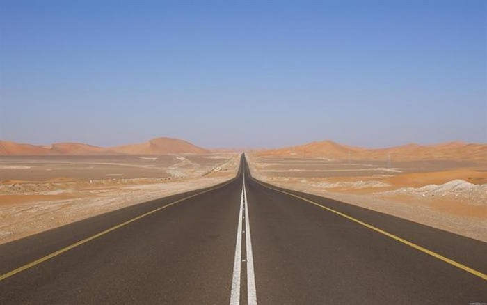 The World’s Longest Straight Road Pierces a Desert for 149 Miles without a Single Bend