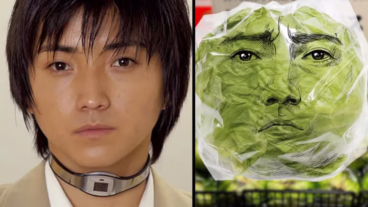 Lettuce Packaged in Face of Japanese Movie Star Goes Viral Online
